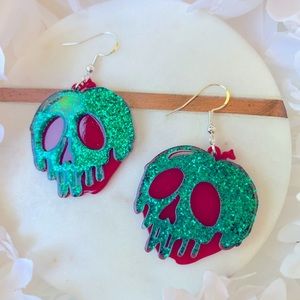 Disney Snow White Inspired Poison Apple Earrings NWT
